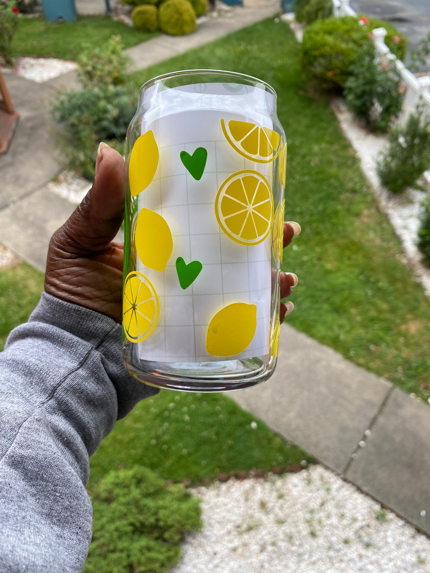 Lemon Vodka Glass Libbey 16 oz Beer Can Drinkware