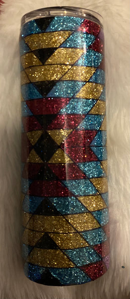The “Aztec" 20 oz Double Wall Stainless Steel Pattern Tumbler