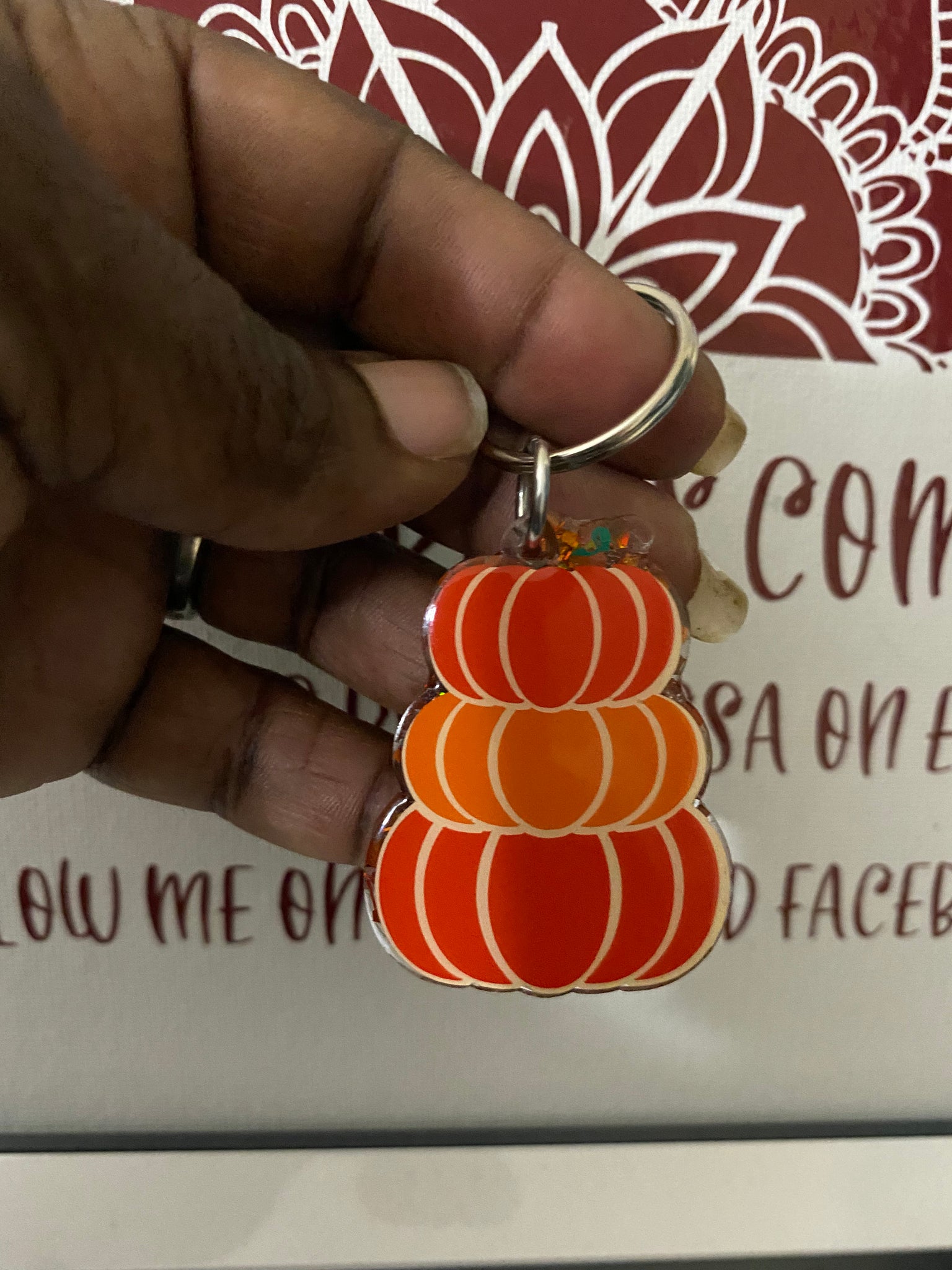Triple Pumpkin keychains