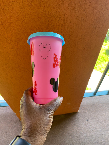 Mouse Ears Color Changing Plastic Tumbler 24 oz