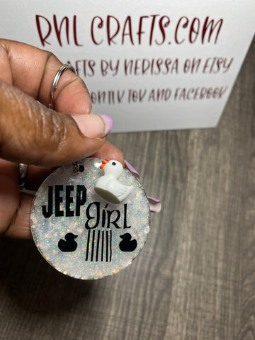 Jeep Girl 3D keychains