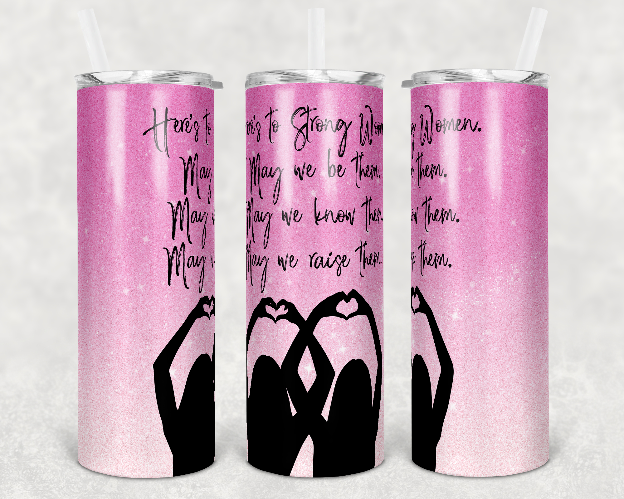 The "Strong Women" 20 oz Double Wall Stainless Steel Tumbler
